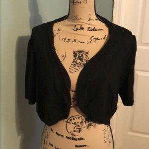 Black bolero shrug cover up short jacket